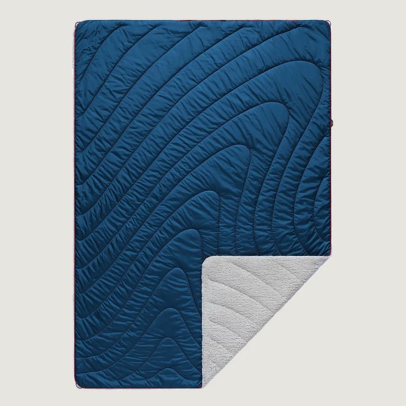 Rumpl Sherpa Puffy Blanket in Deepwater (1-Person) - Picture 1 of 5